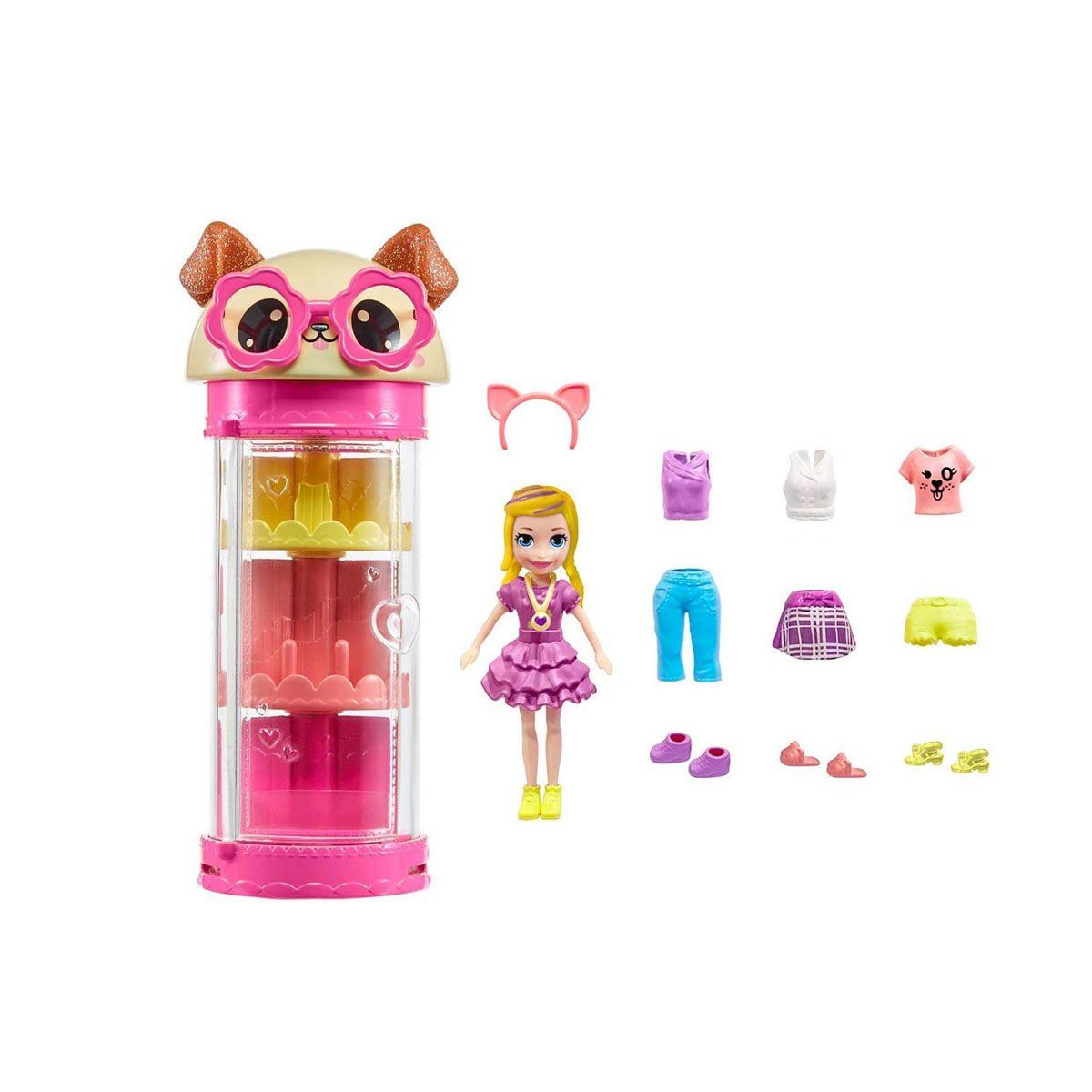 Poly Pocket ve Arkadaşları-Polly Pocket Moda Eğlencesi Oyun Setleri Mattel-Oyuncak Bebek ve Oyun Setleri-3-Milagron.com