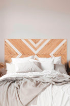 Postotto Design Studio-Geometrik Çift Kişilik Ahşap Yatak/ Baza Başlığı-Yatak-1-Milagron.com