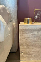 Raika Studio-Cave Travertine Side Table-Sehpa-4-Milagron.com
