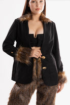 Ramme-Raider Fur Jacket With Animal Print v2-Ceket-2-Milagron.com