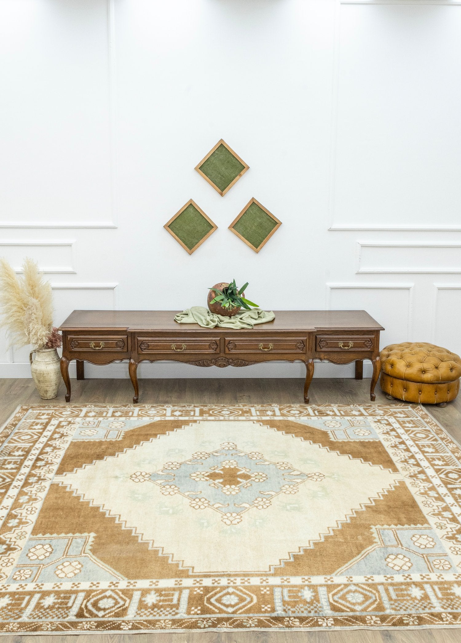 Soho Antiq-Arven Geometrik Madalyon Tasarımlı Uşak Halısı 248x301 Cm-Halı-2-Milagron.com