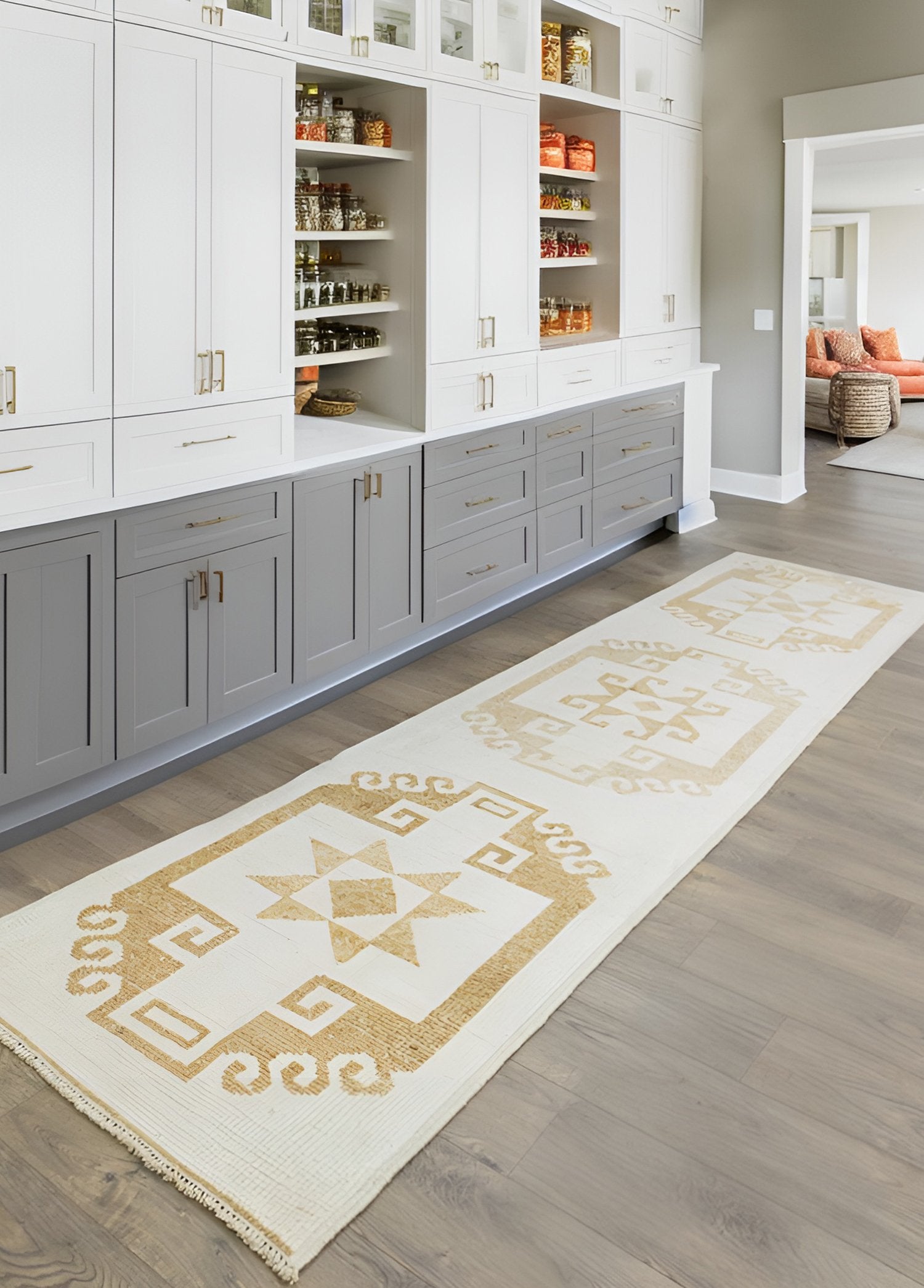 Soho Antiq-Asel Vintage El Dokuma Yün Herki Yolluk 91x381 Cm-Halı-2-Milagron.com