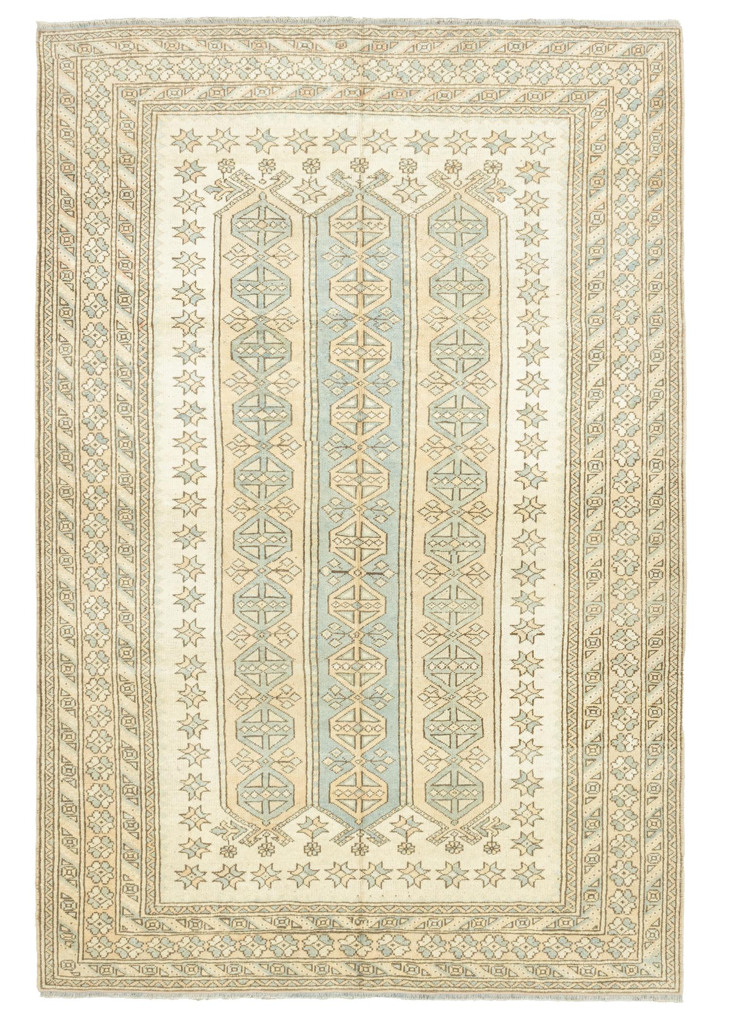 Soho Antiq-Asher Geometrik Desenli Döşemealtı Yün Halı 164x248 Cm-Halı-1-Milagron.com