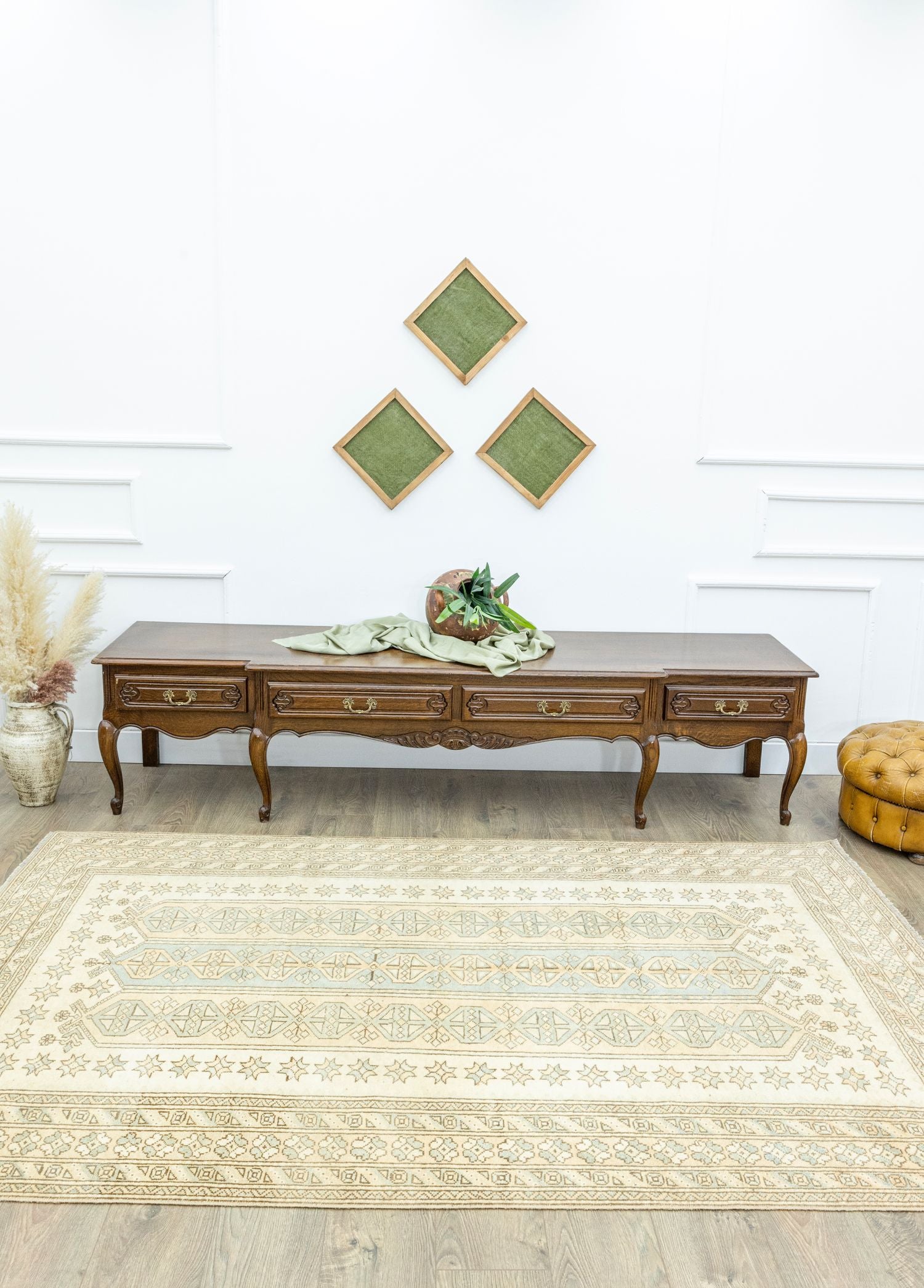 Soho Antiq-Asher Geometrik Desenli Döşemealtı Yün Halı 164x248 Cm-Halı-2-Milagron.com