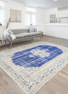 Soho Antiq-Asifa Madalyon Desenli El Dokuma Vintage Halı 220x304-Halı-2-Milagron.com