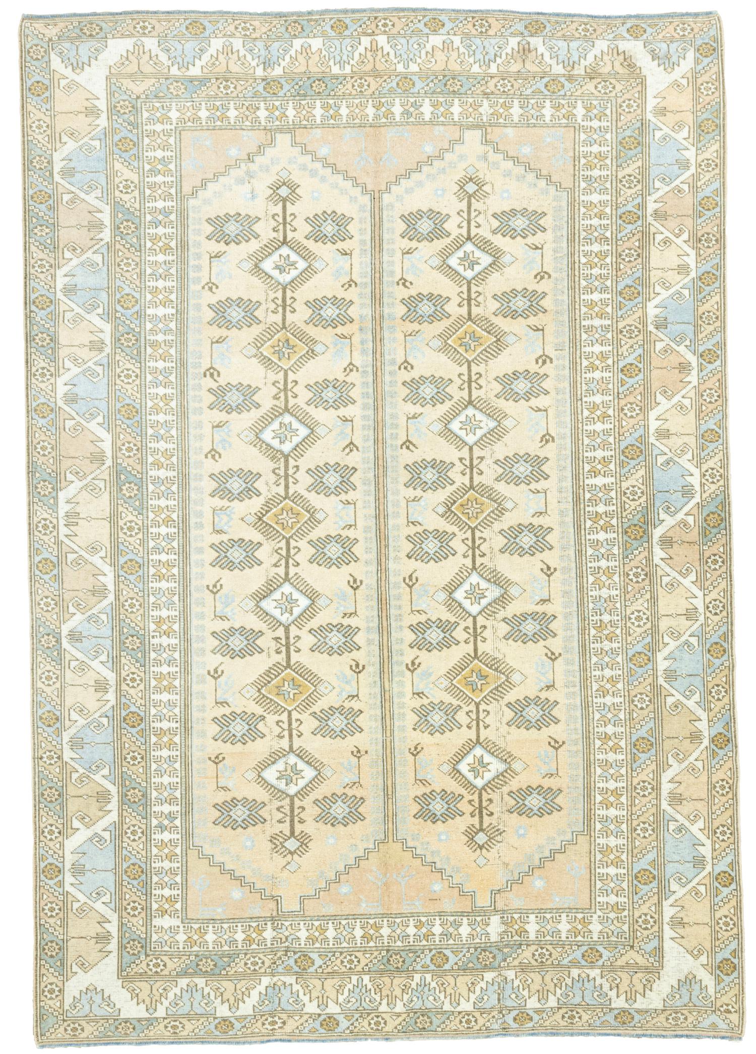 Soho Antiq-Asima Geometrik Desenli Döşemealtı Yün Halı 199x285 Cm-Halı-1-Milagron.com