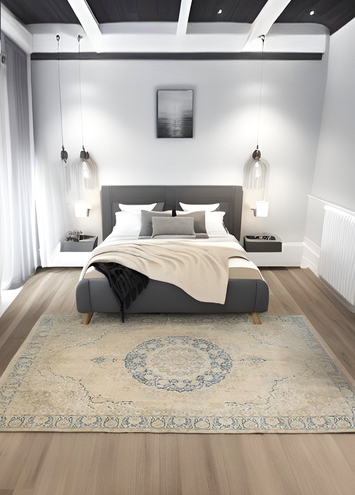 Soho Antiq-Azel Madalyon Desenli El Dokuma İran Halısı 229x346 Cm-Halı-2-Milagron.com