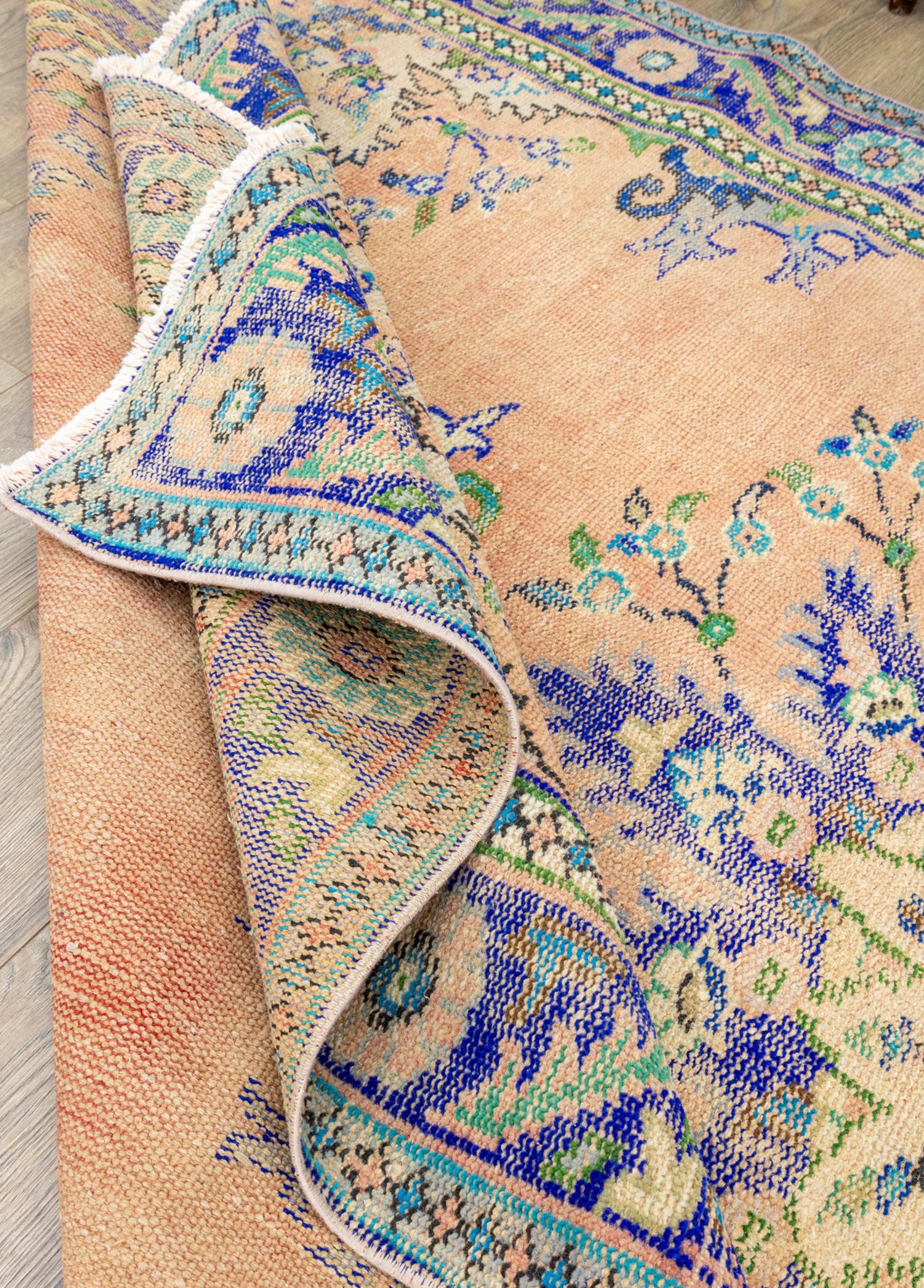 Soho Antiq-Behru Floral Desenli El Dokuma Yün Halı 181x318 Cm-Halı-6-Milagron.com