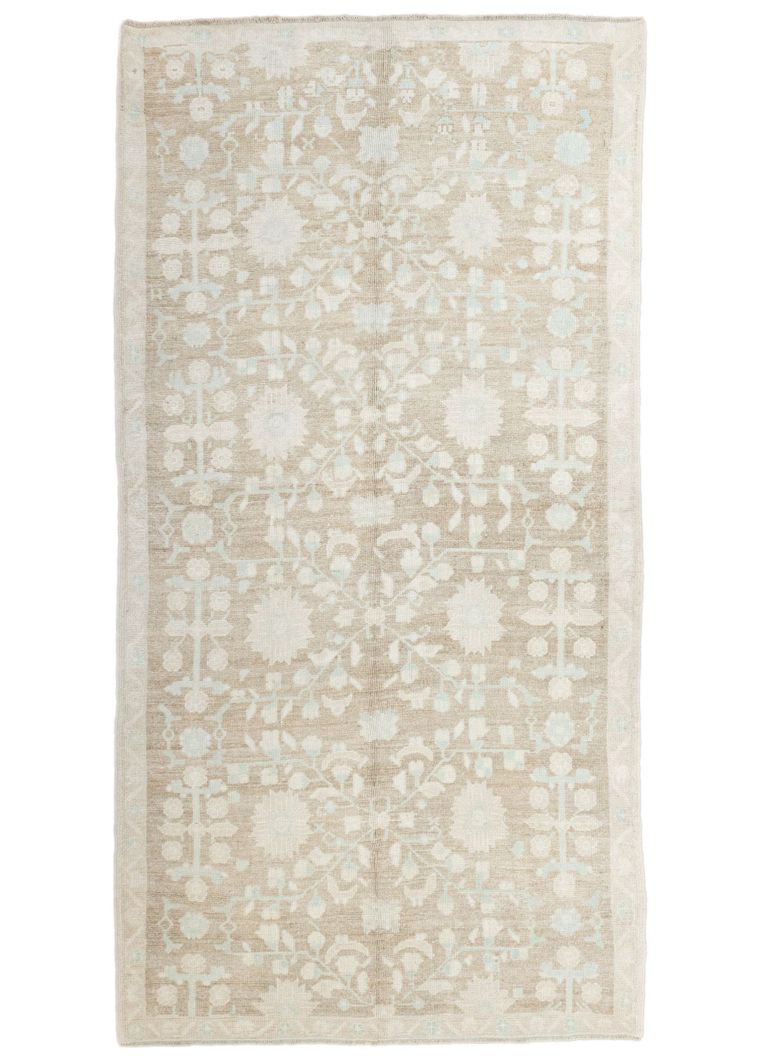 Soho Antiq-Berter Floral El Dokuma Yün Halı 151x304 Cm-Halı-1-Milagron.com