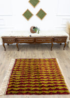 Soho Antiq-Beyreli Etnik Desenli El Dokuma Yün Halı 120x132 Cm-Halı-2-Milagron.com