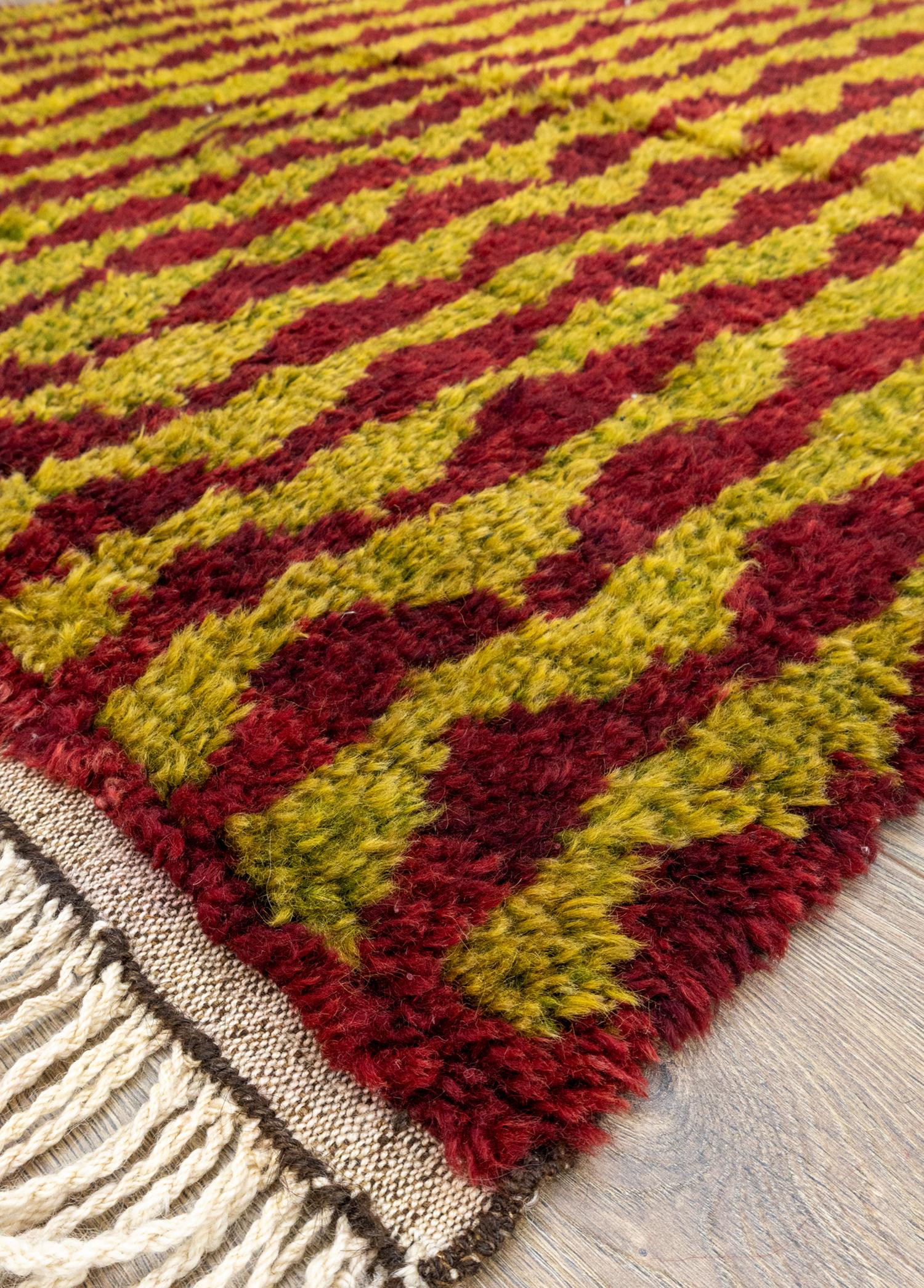 Soho Antiq-Beyreli Etnik Desenli El Dokuma Yün Halı 120x132 Cm-Halı-3-Milagron.com