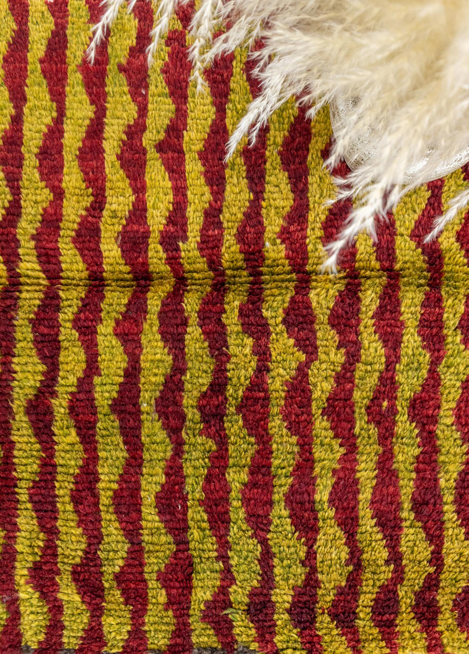 Soho Antiq-Beyreli Etnik Desenli El Dokuma Yün Halı 120x132 Cm-Halı-5-Milagron.com