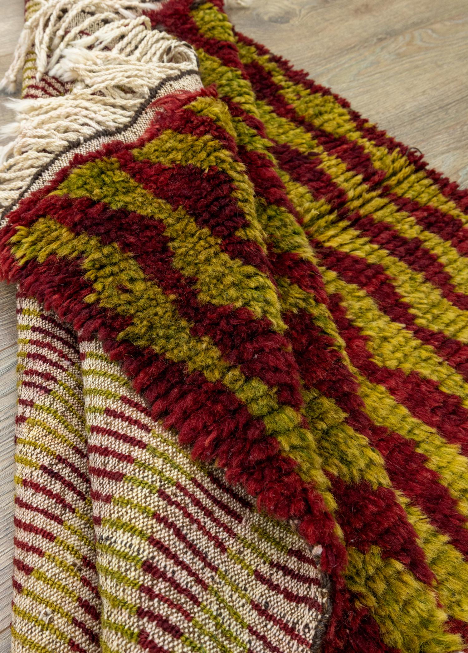 Soho Antiq-Beyreli Etnik Desenli El Dokuma Yün Halı 120x132 Cm-Halı-7-Milagron.com