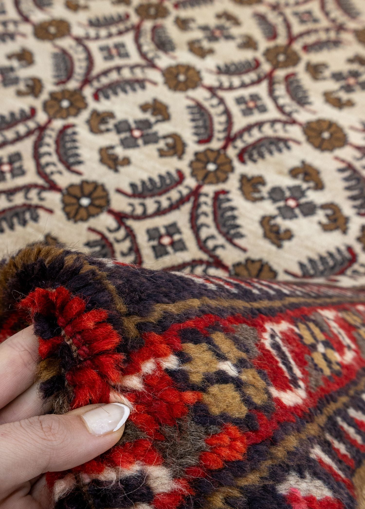 Soho Antiq-Birgi çiçek Desenli El Dokuma Kars Halısı 160x212 Cm-Halı-4-Milagron.com