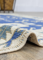 Soho Antiq-Buget İlkel Desenli El Dokuma Mavi Yün Halı 139x238 Cm-Halı-5-Milagron.com