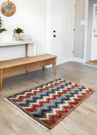 Soho Antiq-Buke Geometrik Desenli El Dokuma Yün Halı 94x160 Cm-Halı-2-Milagron.com