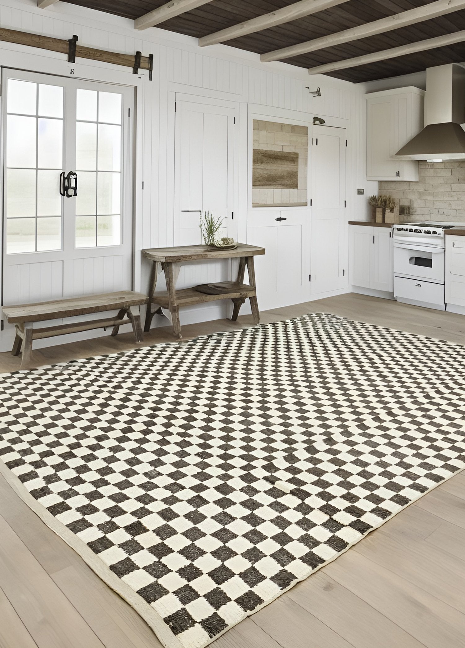 Soho Antiq-Cidal Damalı Büyük El Dokuma Yün Halı 305x436 Cm-Halı-2-Milagron.com