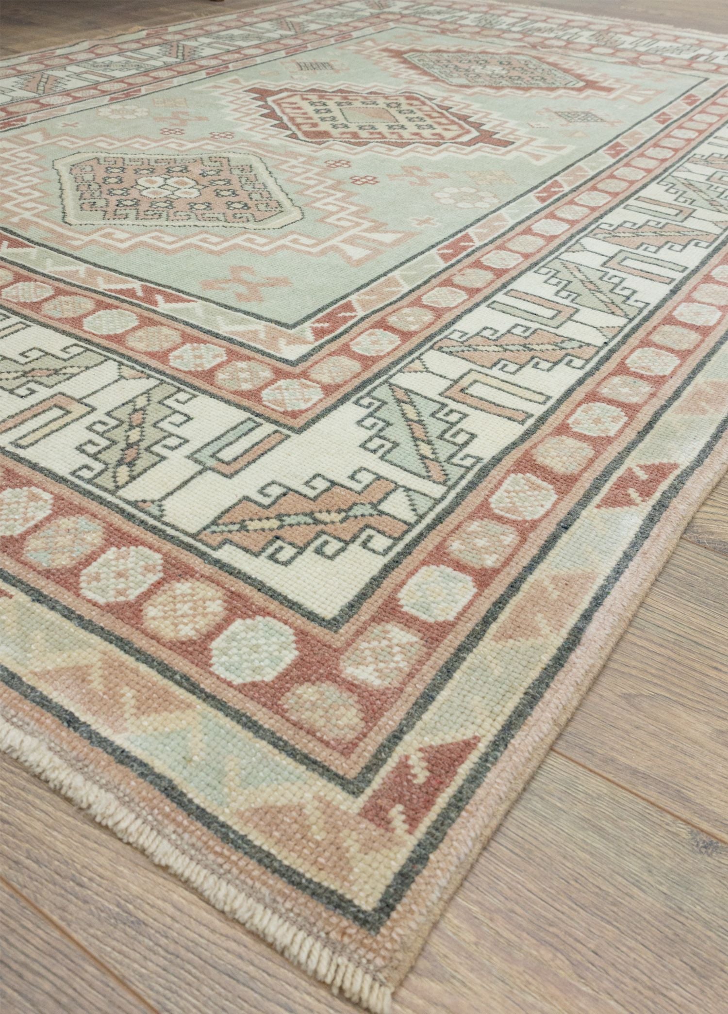 Soho Antiq-Cilo Geometrik Desenli El Dokuma Yün Halı 130x192 Cm-Halı-3-Milagron.com