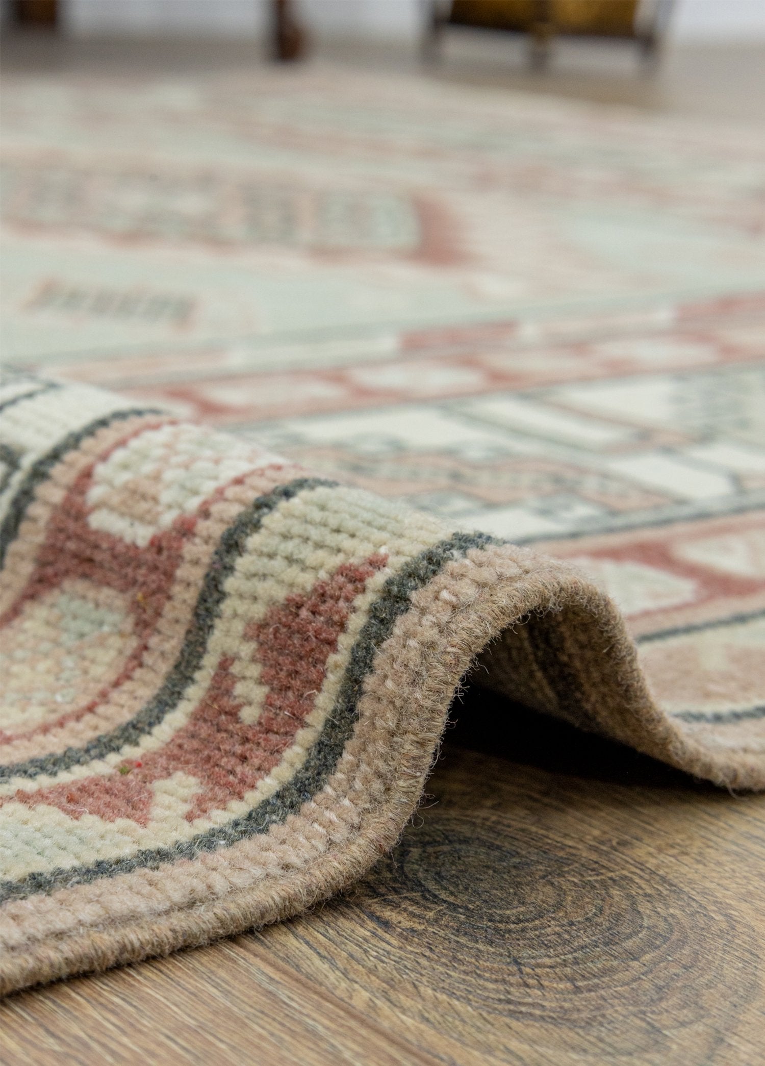 Soho Antiq-Cilo Geometrik Desenli El Dokuma Yün Halı 130x192 Cm-Halı-5-Milagron.com