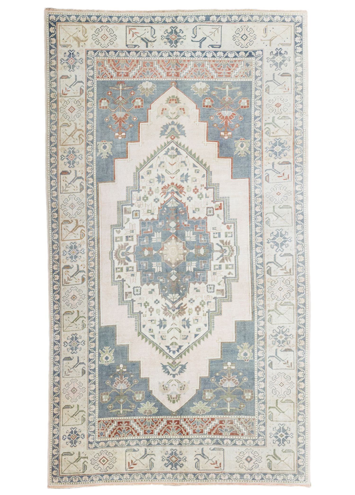 Soho Antiq-Coten Geleneksel Taşpınar Desenli El Dokuma Halı 195x352 Cm-Halı-1-Milagron.com