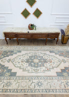 Soho Antiq-Coten Geleneksel Taşpınar Desenli El Dokuma Halı 195x352 Cm-Halı-2-Milagron.com