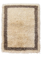 Soho Antiq-Cramy çerçeve Desenli El Dokuma Tülü Halı 120x158 Cm-Halı-1-Milagron.com