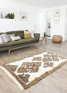 Soho Antiq-Delphi El Dokuma Uzun Yünlü Tülü Halı 87x167 Cm-Halı-2-Milagron.com