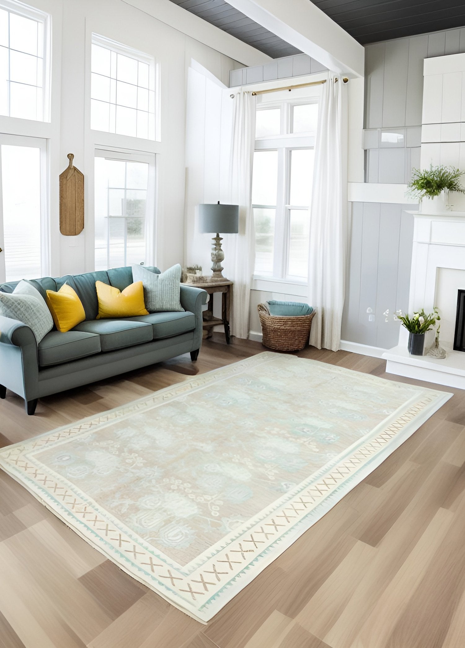 Soho Antiq-Desmal çiçek Desenli Yün Karapınar Halısı 138x227 Cm-Halı-2-Milagron.com