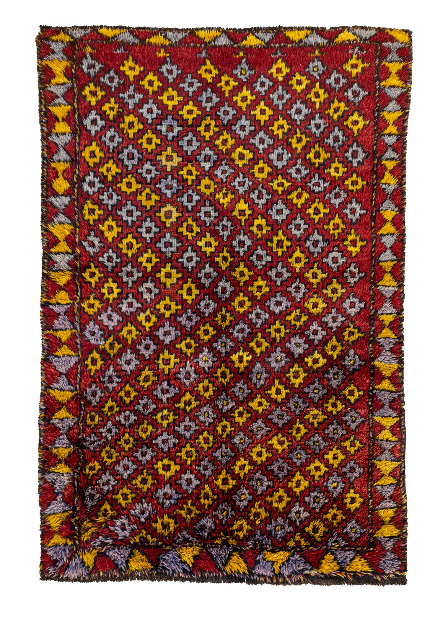 Soho Antiq-Dirse İlkel Motifli El Dokuma Renkli Yün Halı 117x177 Cm-Halı-1-Milagron.com