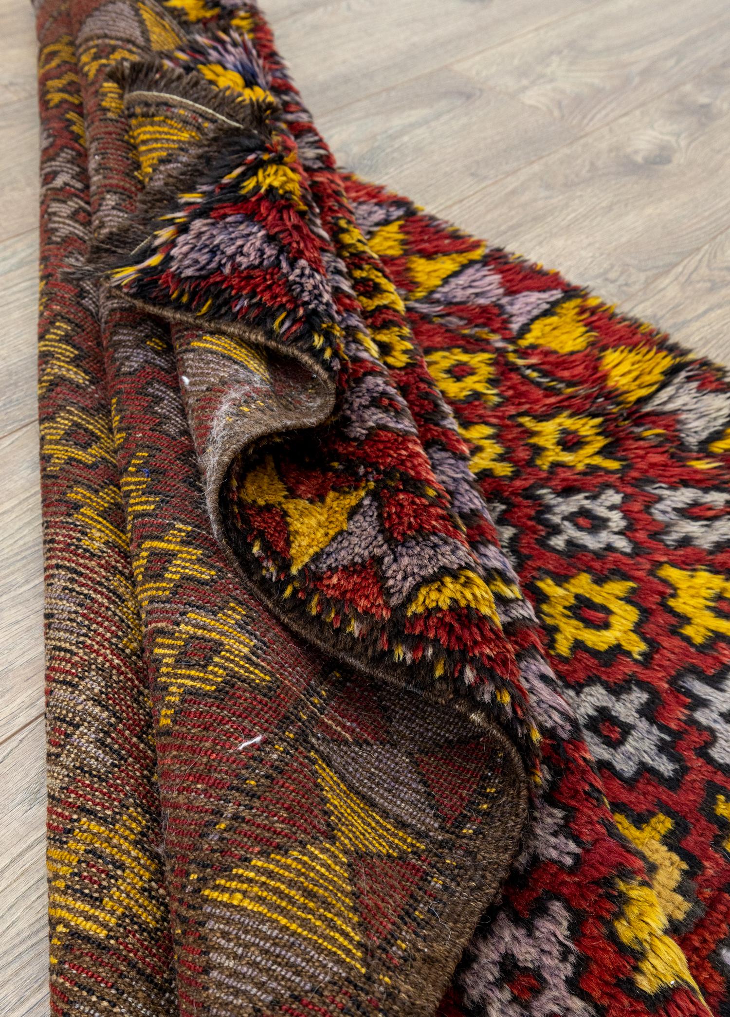 Soho Antiq-Dirse İlkel Motifli El Dokuma Renkli Yün Halı 117x177 Cm-Halı-6-Milagron.com