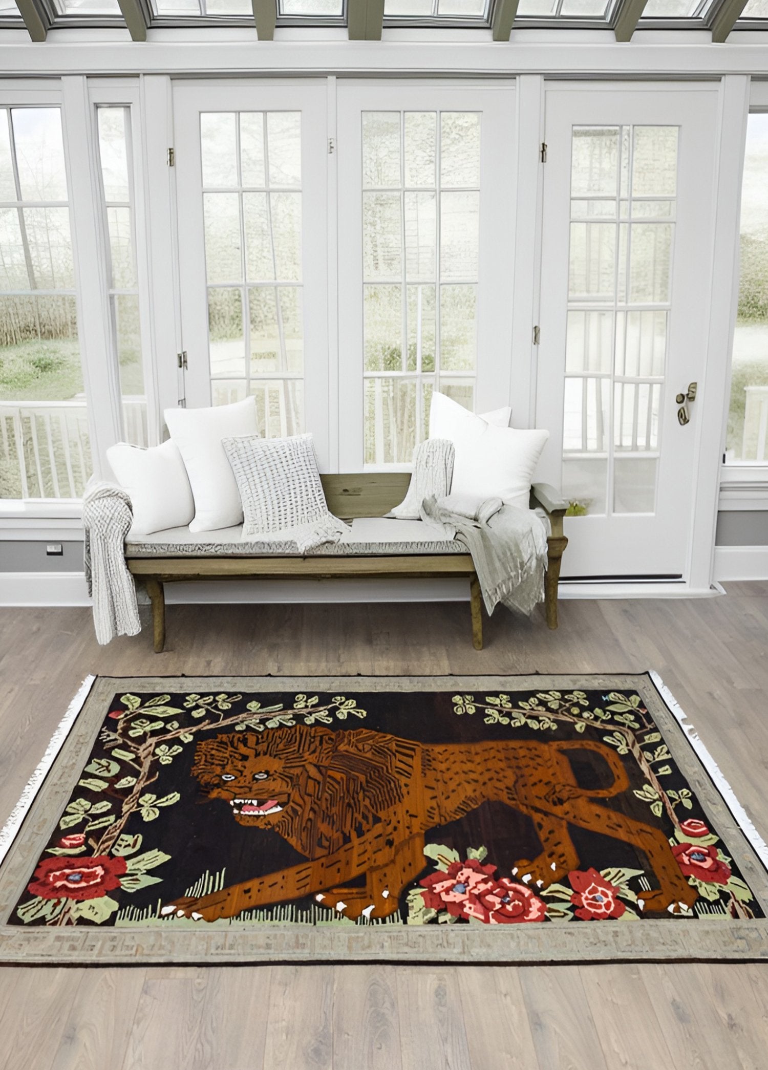 Soho Antiq-Elnara Aslan Figürlü El Dokuma Karabağ Kilimi 170x270 Cm-Halı-2-Milagron.com