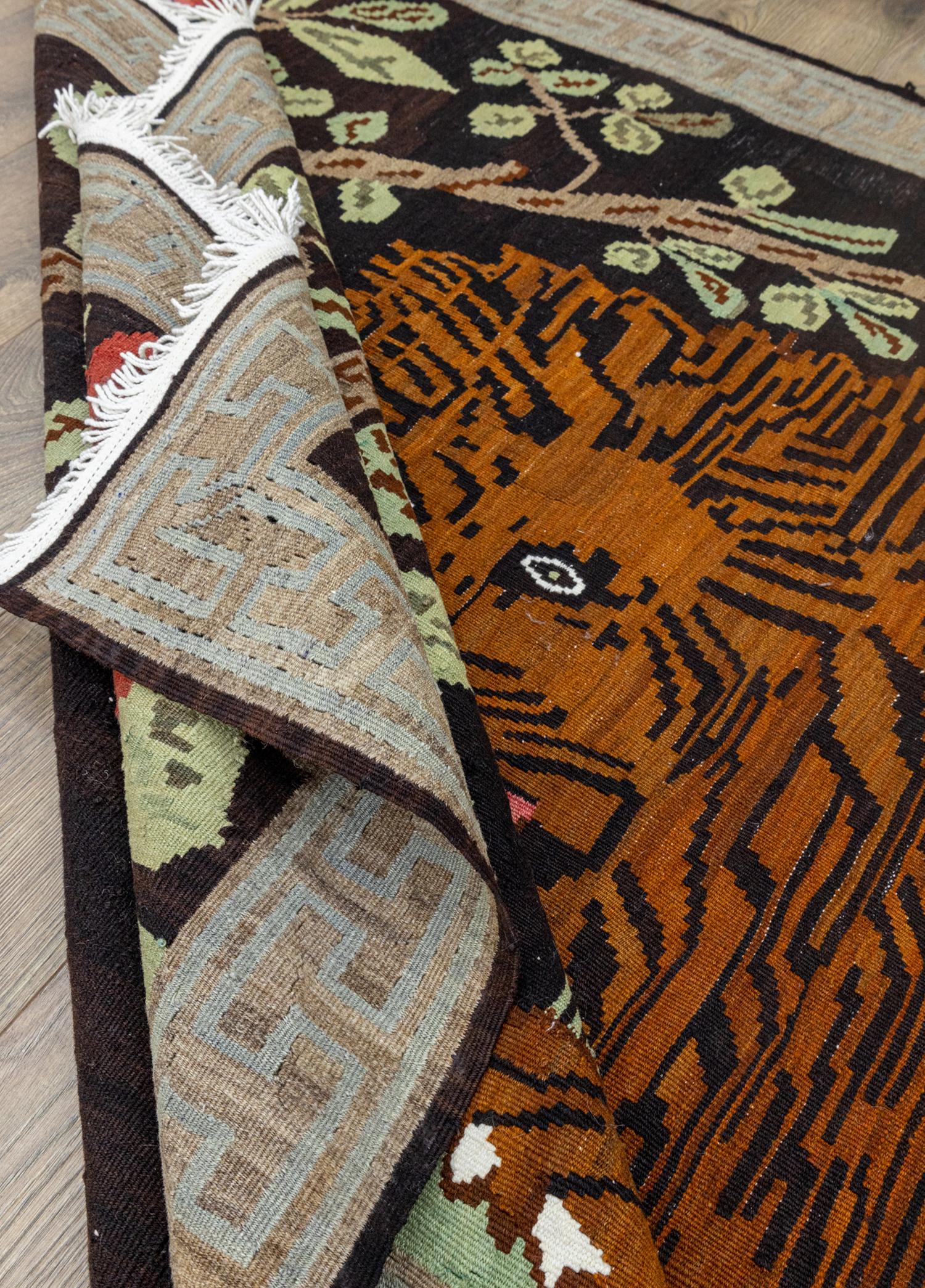 Soho Antiq-Elnara Aslan Figürlü El Dokuma Karabağ Kilimi 170x270 Cm-Halı-6-Milagron.com