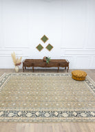 Soho Antiq-Eyvan Geometrik çiçek Desenli El Dokuma İran Halısı 294x390 Cm-Halı-2-Milagron.com