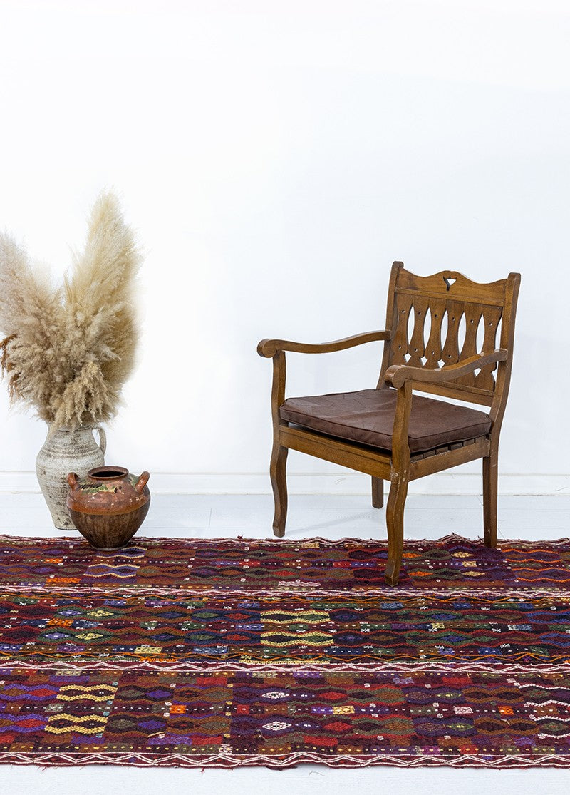 Soho Antiq-Eza Vintage Etnik Desenli Cicim Kilim 122 X500 Cm-Halı-2-Milagron.com
