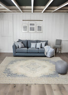 Soho Antiq-Ezher Madalyon Desenli Yün Ladik Halısı 261x391 Cm-Halı-2-Milagron.com