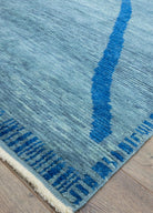 Soho Antiq-Faralya Mavi Figürlü Tülü El Dokuma Yün Halı 278x443 Cm-Halı-3-Milagron.com