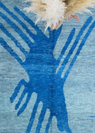 Soho Antiq-Faralya Mavi Figürlü Tülü El Dokuma Yün Halı 278x443 Cm-Halı-4-Milagron.com