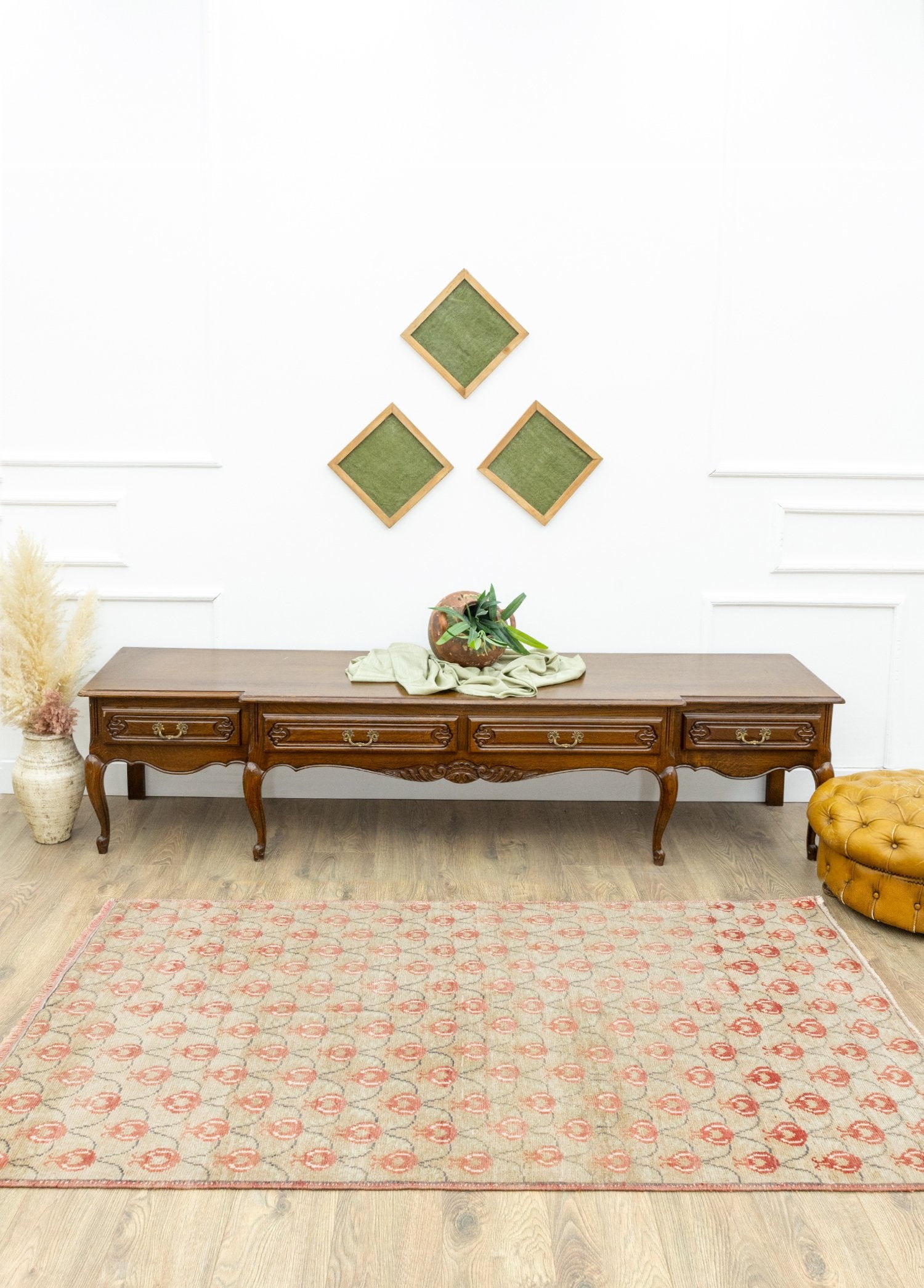 Soho Antiq-Feriz Nar Desenli El Dokuma Vintage Halı 113x205 Cm-Halı-2-Milagron.com