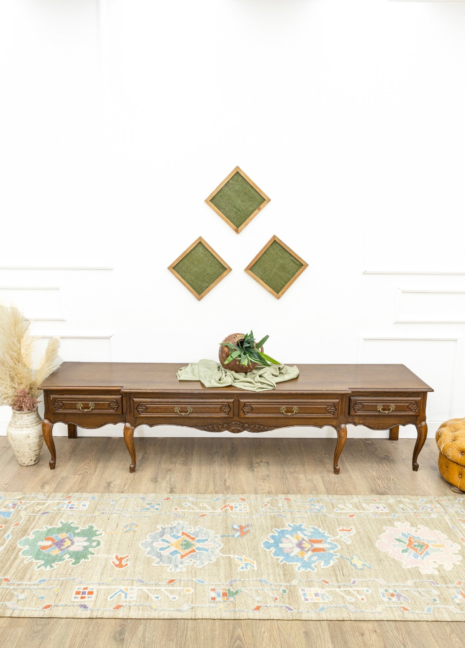 Soho Antiq-Geray El Dokuma İlkel Tasarımlı Yün Yolluk 93x257 Cm-Halı-2-Milagron.com