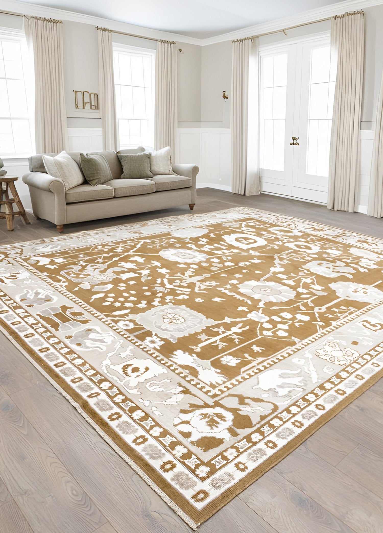 Soho Antiq-Hattuşa El Dokuma Yöresel Uşak Desenli Yün Halı 333x398 Cm-Halı-2-Milagron.com