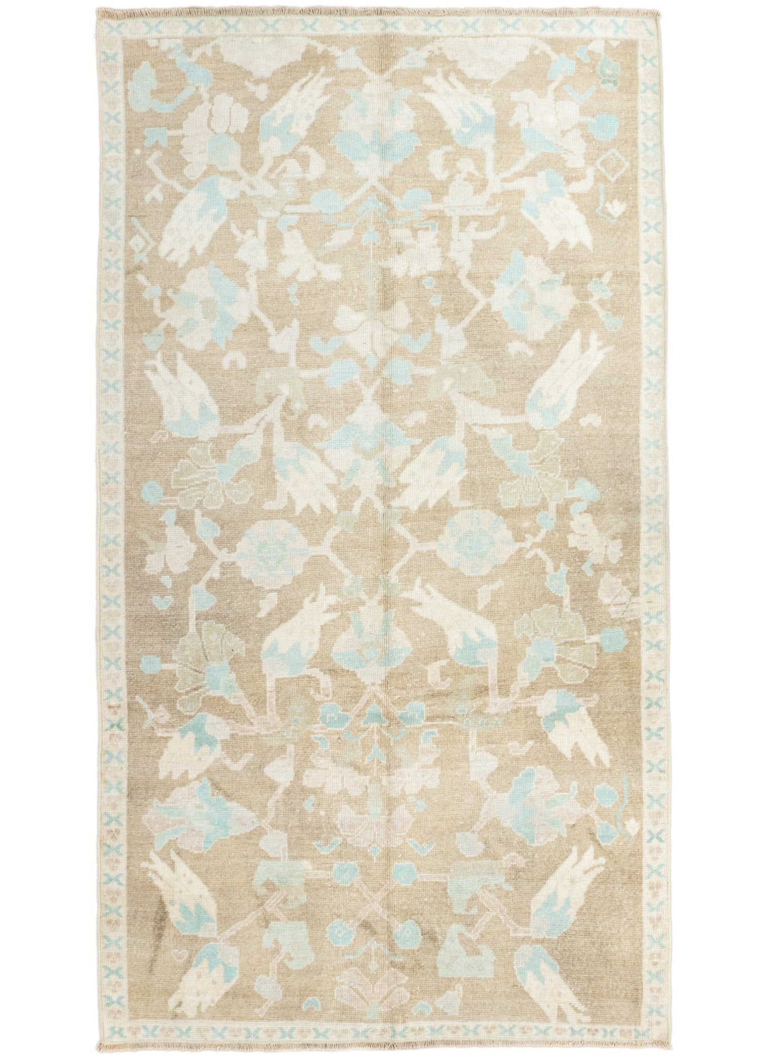 Soho Antiq-Hazan Lale Desenli El Dokuma Halı 149x270 Cm-Halı-1-Milagron.com