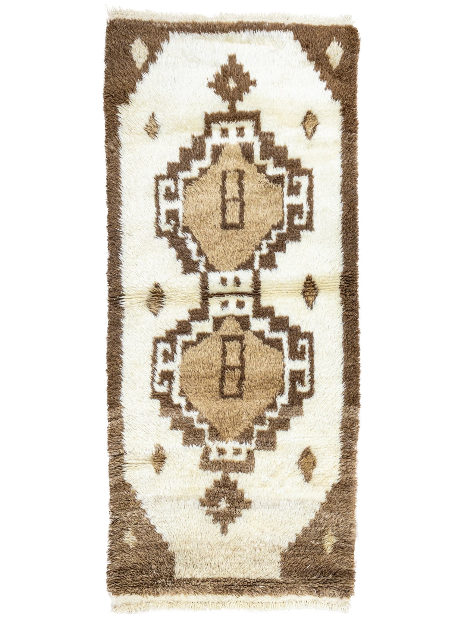 Soho Antiq-İfran Rustik Desenli El Dokuma Shaggy Halı 85x203 Cm-Halı-1-Milagron.com