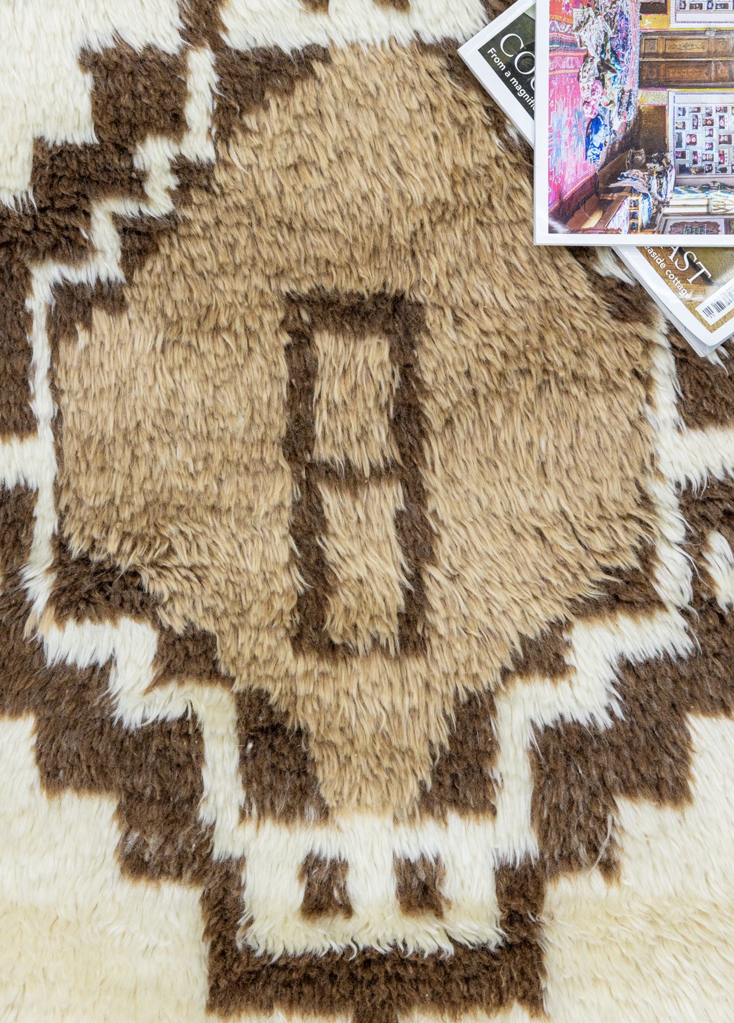 Soho Antiq-İfran Rustik Desenli El Dokuma Shaggy Halı 85x203 Cm-Halı-3-Milagron.com