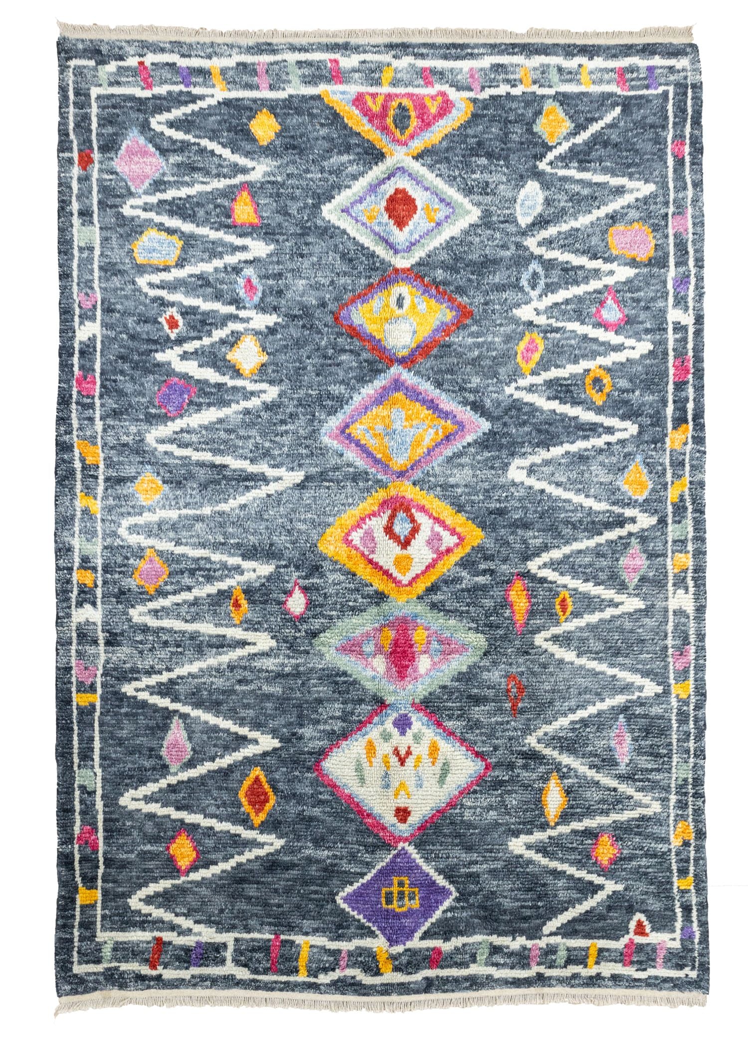 Soho Antiq-Kacem Moroccan Tarzı El Dokuma Shaggy Halı 200x290 Cm-Halı-1-Milagron.com
