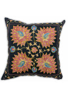 Soho Antiq-Kadio İpek İşlemeli Siyah Kırlent 50x50 Cm-Yastık-1-Milagron.com