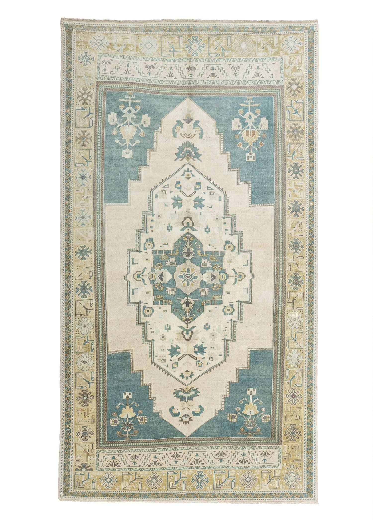 Soho Antiq-Kise Taşpınar Desenli El Dokuma Yün Halı 171x315 Cm-Halı-1-Milagron.com