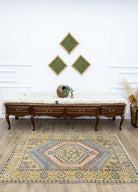 Soho Antiq-Kisre Geometrik Desenli El Dokuma Yün Halı 111x175 Cm-Halı-2-Milagron.com