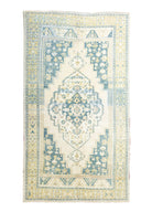 Soho Antiq-Larende Geometrik Madalyon Desenli El Dokuma Halı 190x337 Cm-Halı-1-Milagron.com