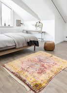 Soho Antiq-Lempo Etnik Desenli Renkli Tülü Halı 136x166 Cm-Halı-2-Milagron.com