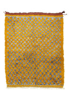 Soho Antiq-Lilyum Dama Desenli El Dokuma Yün Shaggy Halı 159x205 Cm-Halı-1-Milagron.com